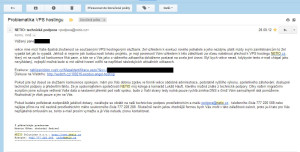 Email, kde Netio přetahuje zákazníky Angel Hostingu.